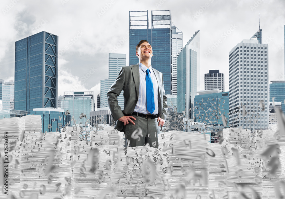 Successful confident businessman in suit. Successful confident businessman in suit.