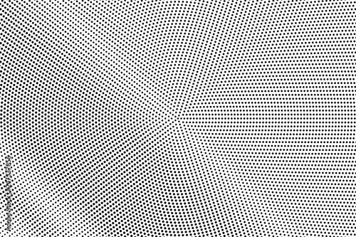 Black on white subtle halftone texture. Diagonal dotwork gradient. Dotted vector background.
