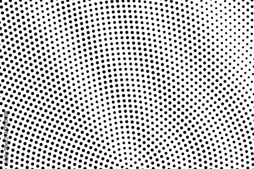 Black on white sparse halftone texture. Diagonal dotwork gradient. Dotted vector background.