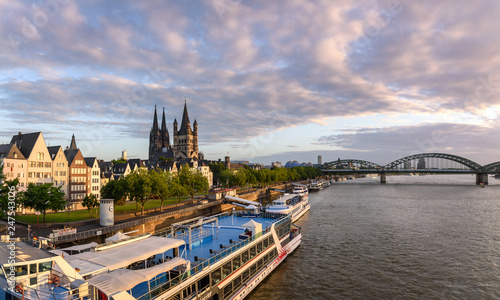 River Rhine Cologne Germany photo