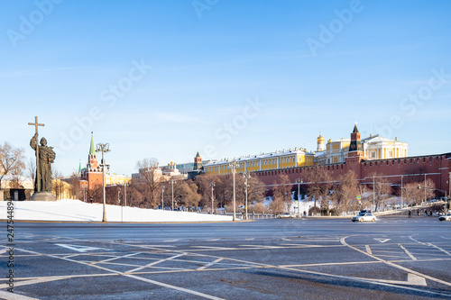 view of Borovitskaya Square with Monument