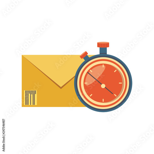 envelope mail with chronometer
