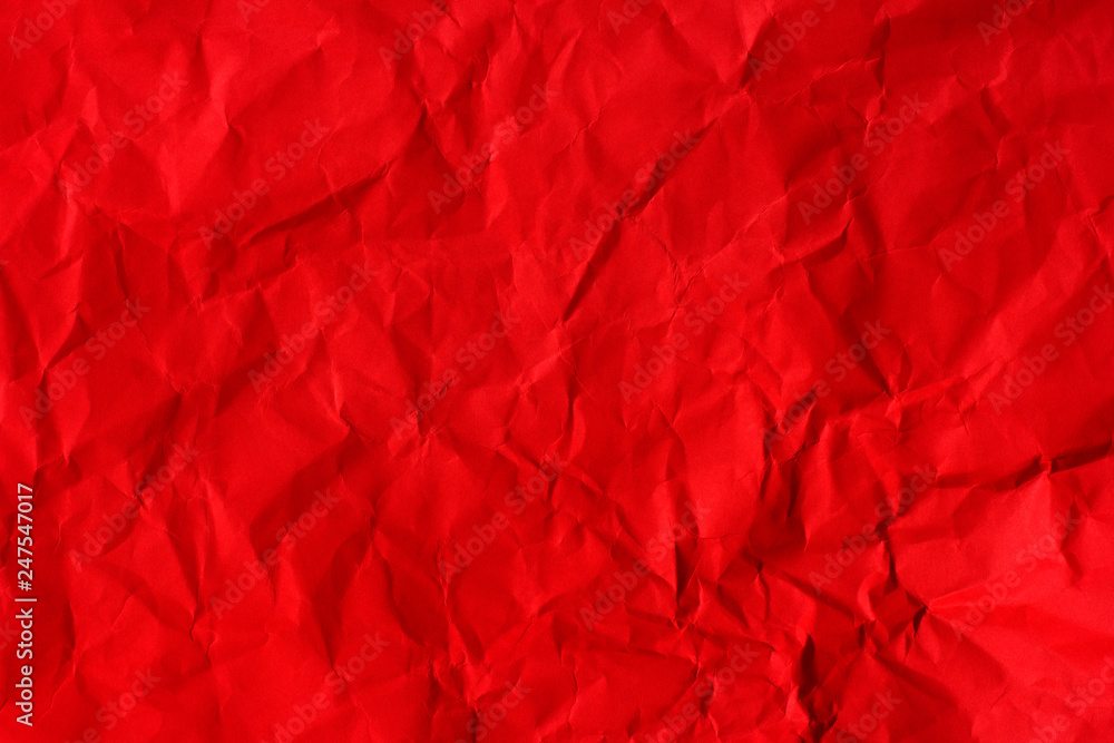 Texture of old red crumpled paper cardboard for background Texture of old red crumpled paper cardboard for background