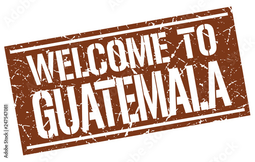 welcome to Guatemala stamp