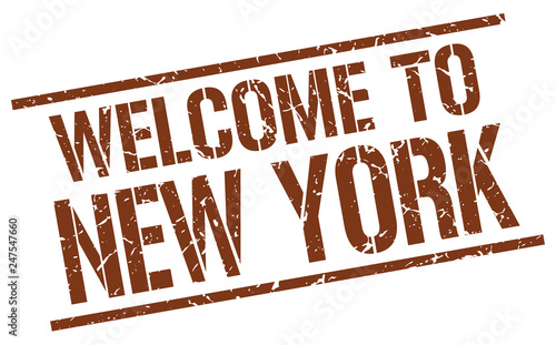 welcome to New York stamp