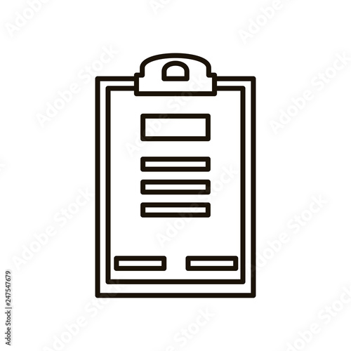 clipboard document isolated icon