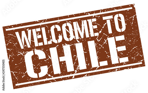 welcome to Chile stamp