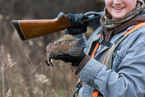 A Quail hunter in southern Iowa on a late autumn day