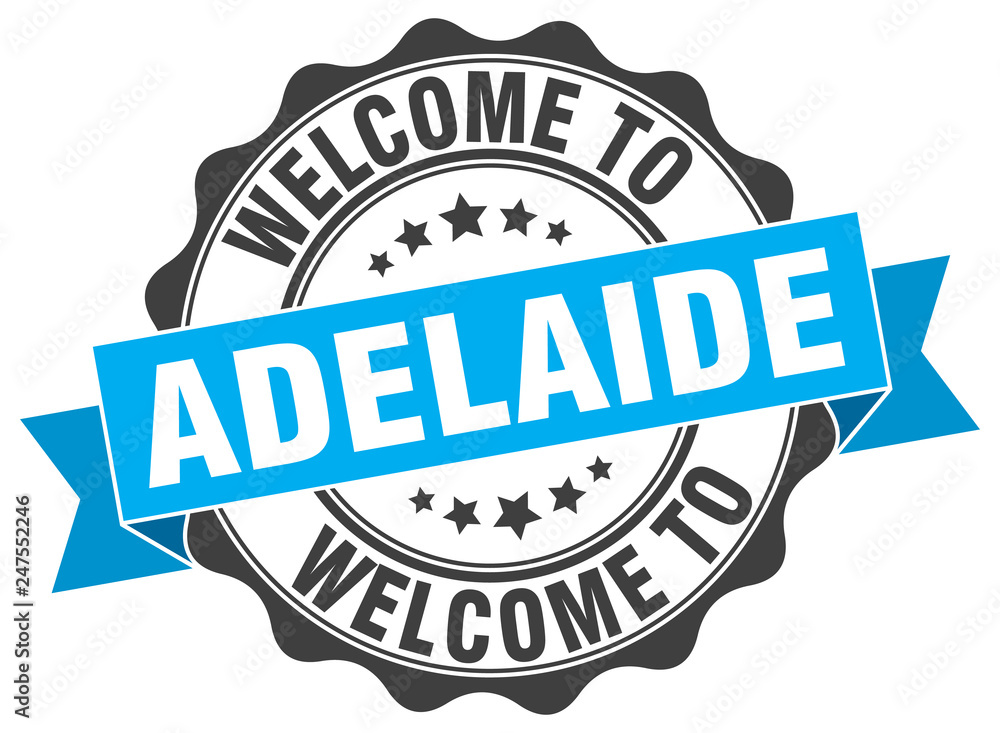 Obraz premium Adelaide round ribbon seal