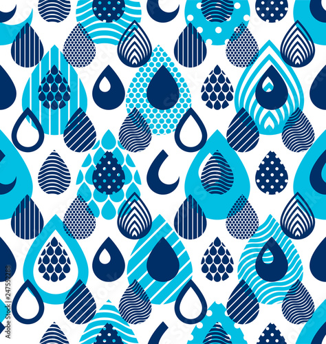 Rain drops falling seamless...