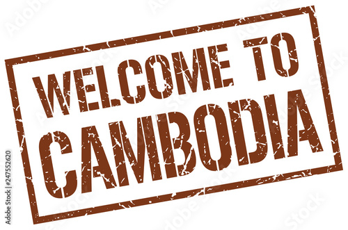 welcome to Cambodia stamp