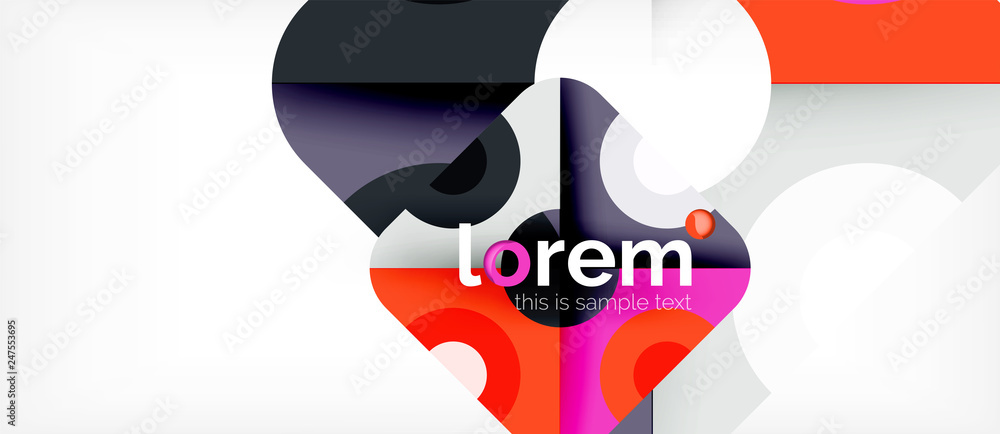 Colorful trendy geometric shapes background Colorful trendy geometric shapes background
