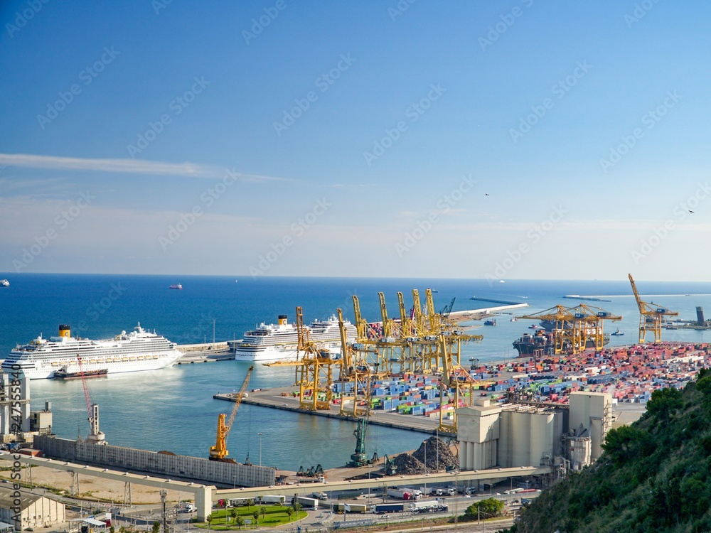 Barcelona port view