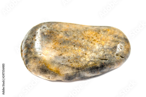 multicolored smooth stone on a white background isolated