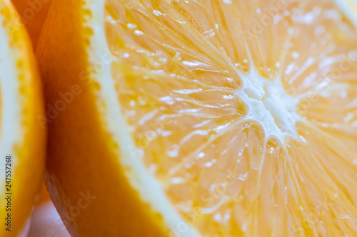 Juicy orange isolated on wh...