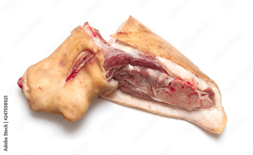 pork knuckle meat on white background pork knuckle meat on white background