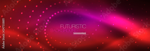 Vector neon red dotted abstract background