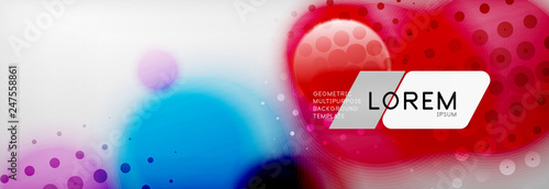 Background abstract - blurred dotted color circle shape, techno bubbles