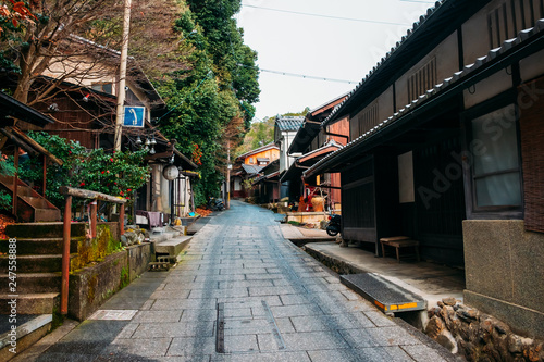 Traditional houses of Saga Toriimoto preserved street, Japan