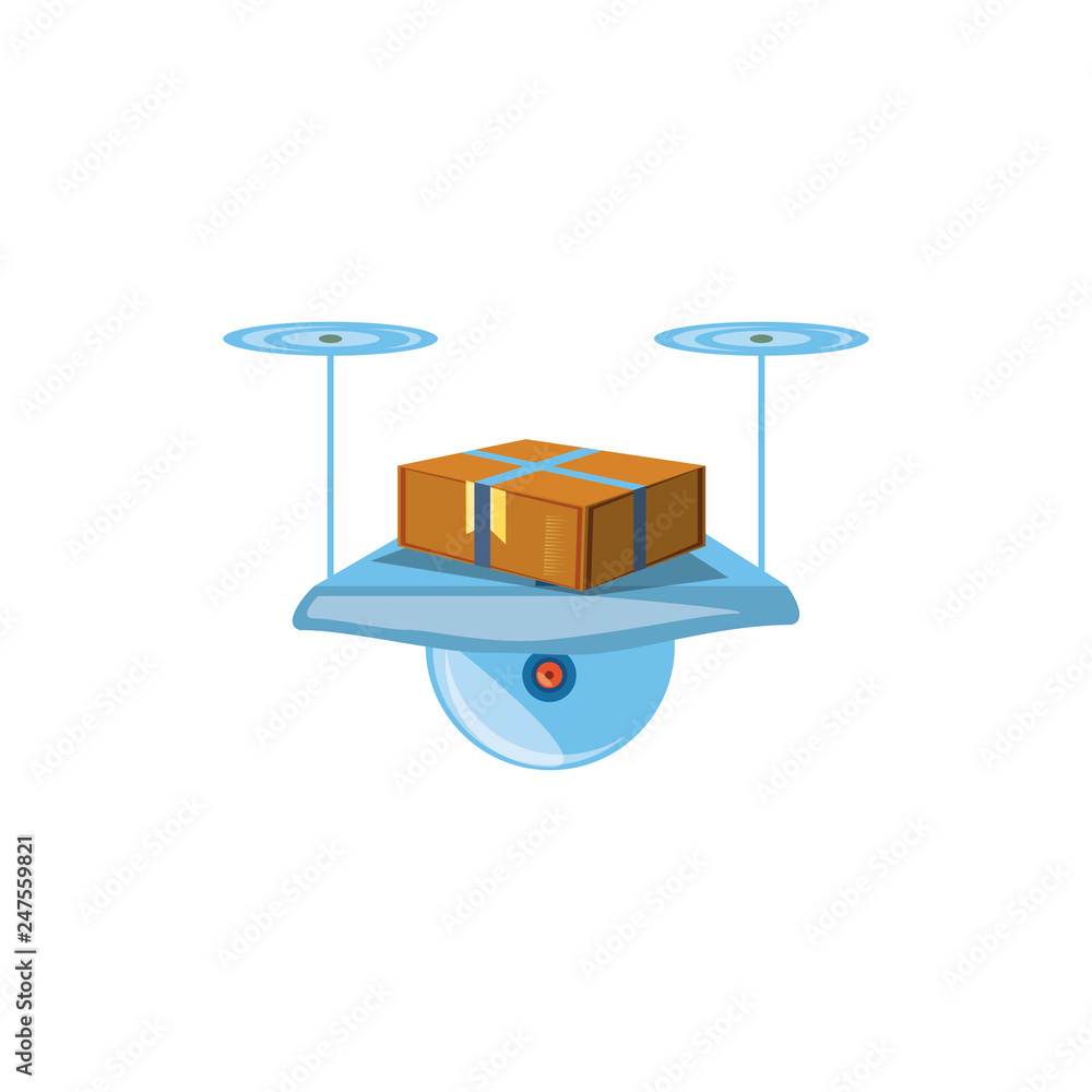 Obraz premium drone technology with box carton