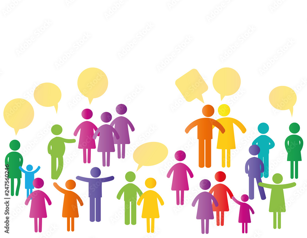 Colorful people pictograms Colorful people pictograms