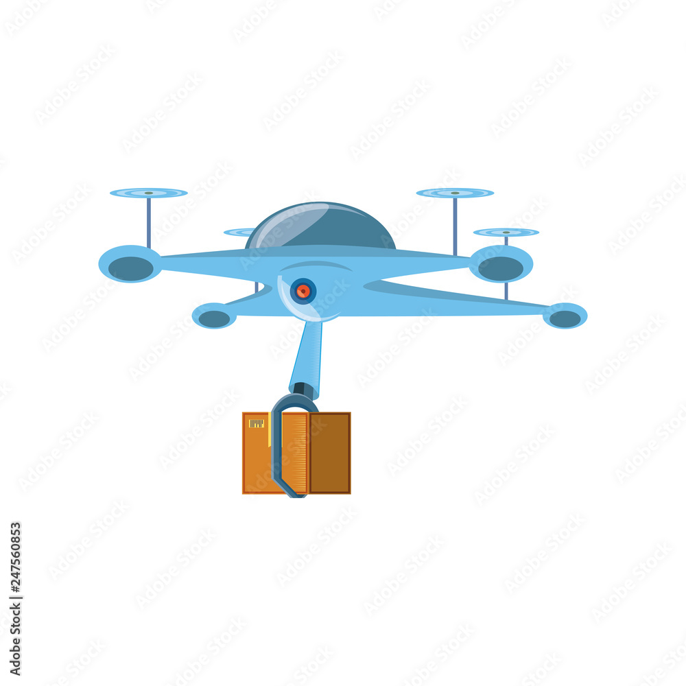 drone technology with box carton