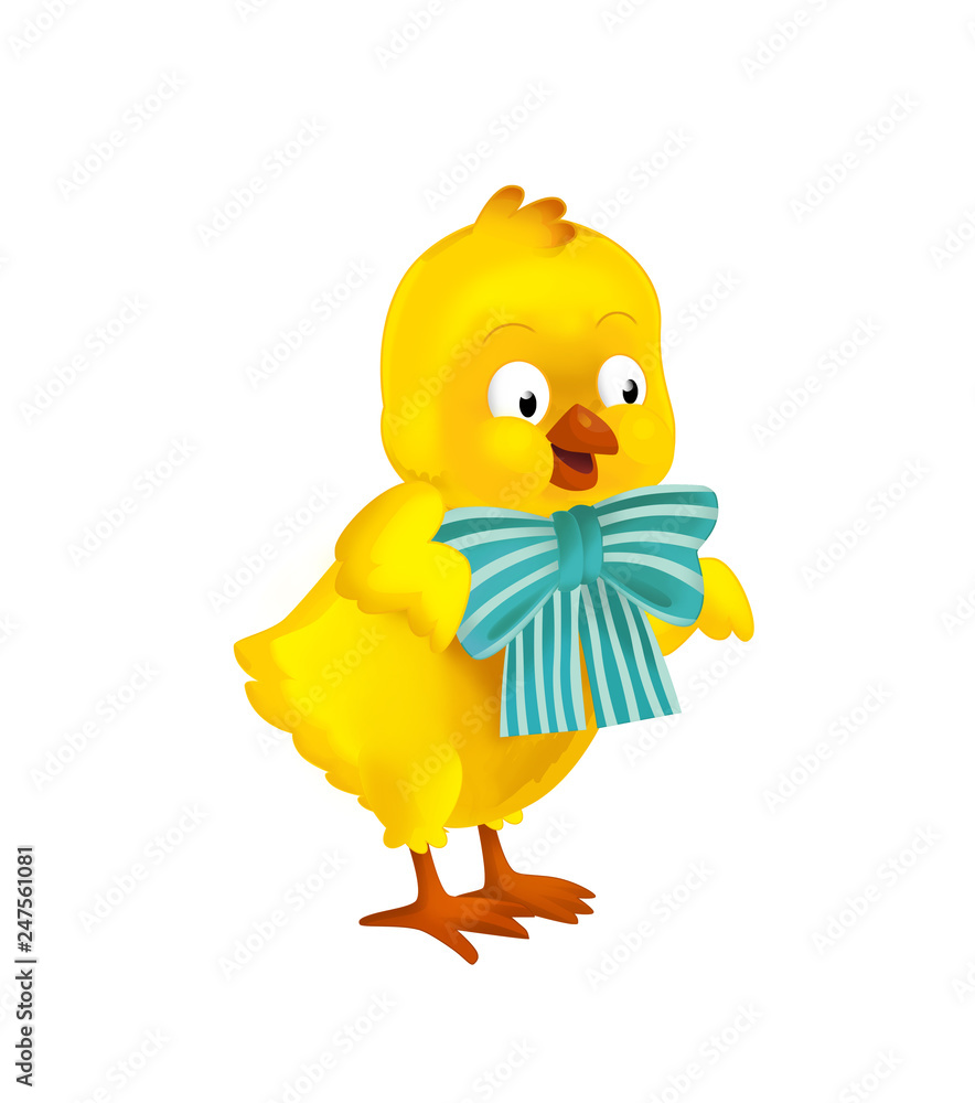 cartoon happy easter chicken on white background - illustration for the children cartoon happy easter chicken on white background - illustration for the children