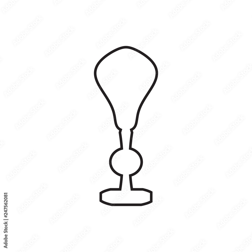 Table or desktop lamp for bedroom, office, living room set of isolated flat vector icon Table or desktop lamp for bedroom, office, living room set of isolated flat vector icon