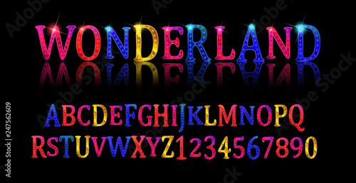 Wonderland font. Fairy ABC.