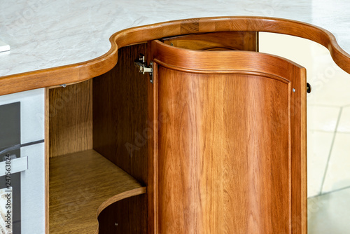 Classic wooden kitchen. The embodiment of modern design solutions