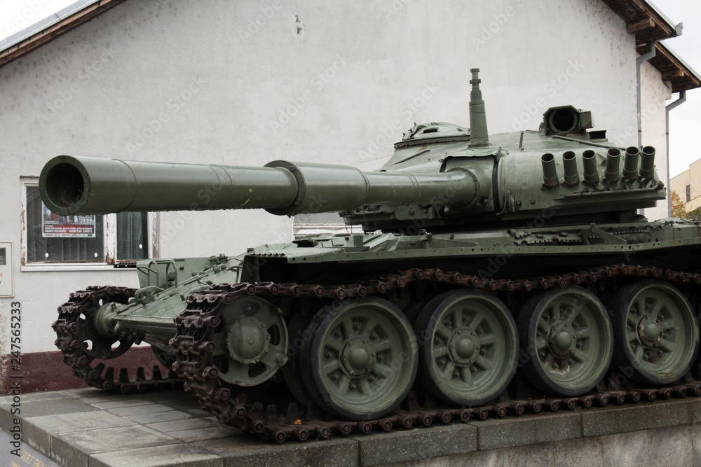 Heavy tank T-80 in Vukovar, Croatia - leftover after Croatian War of Independence, 1991 - 1995