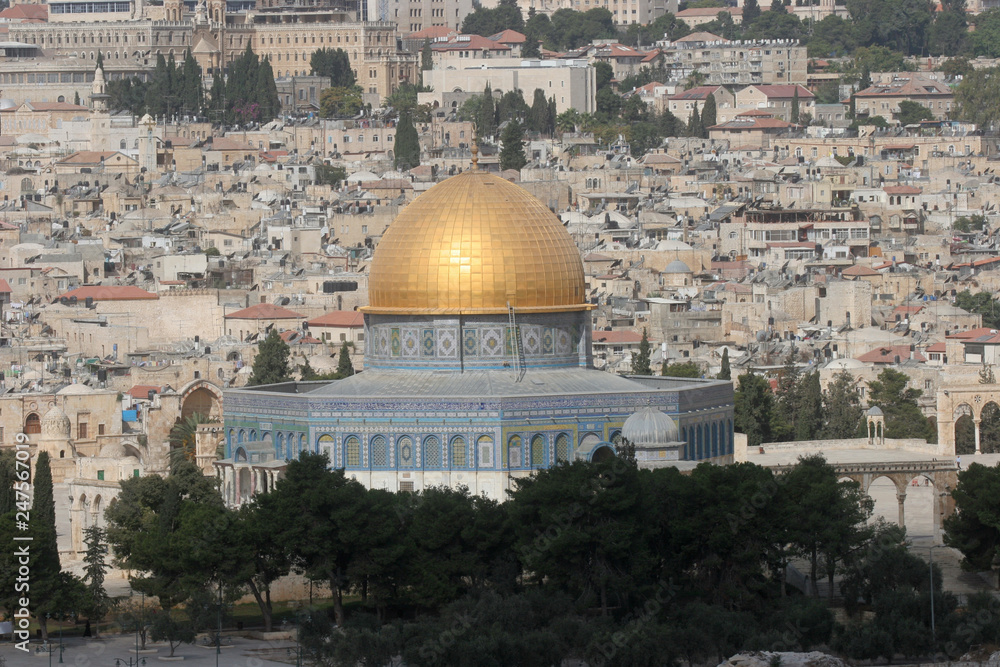 Old Jerusalem. Golden Mosque - Dome on the Rock