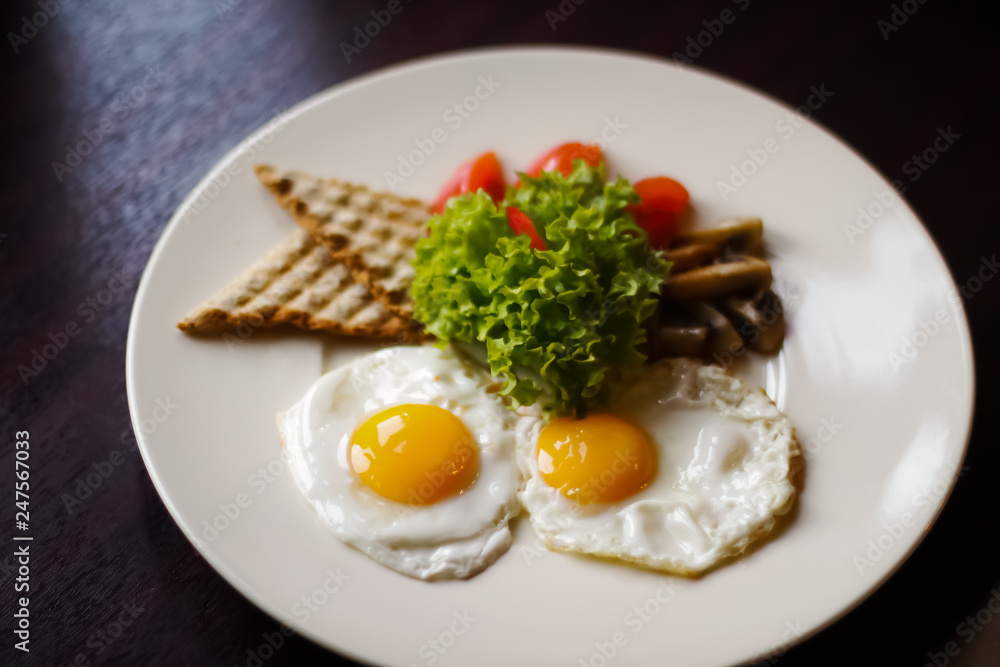 fried eggs with decoration fried eggs with decoration