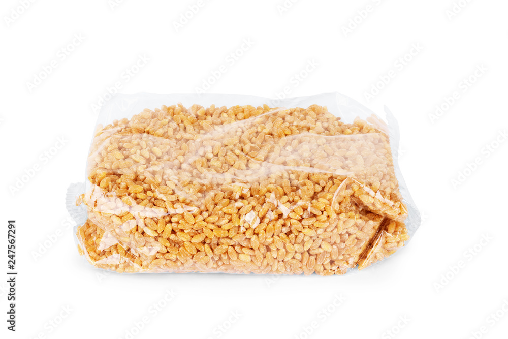 buckwheat groats isolated on white