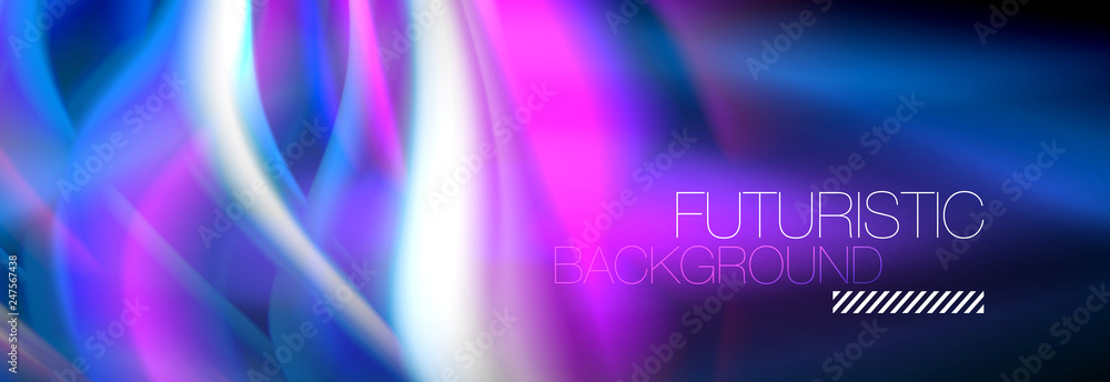 Fluid colors mixing glowing neon wave background, holographic texture Fluid colors mixing glowing neon wave background, holographic texture