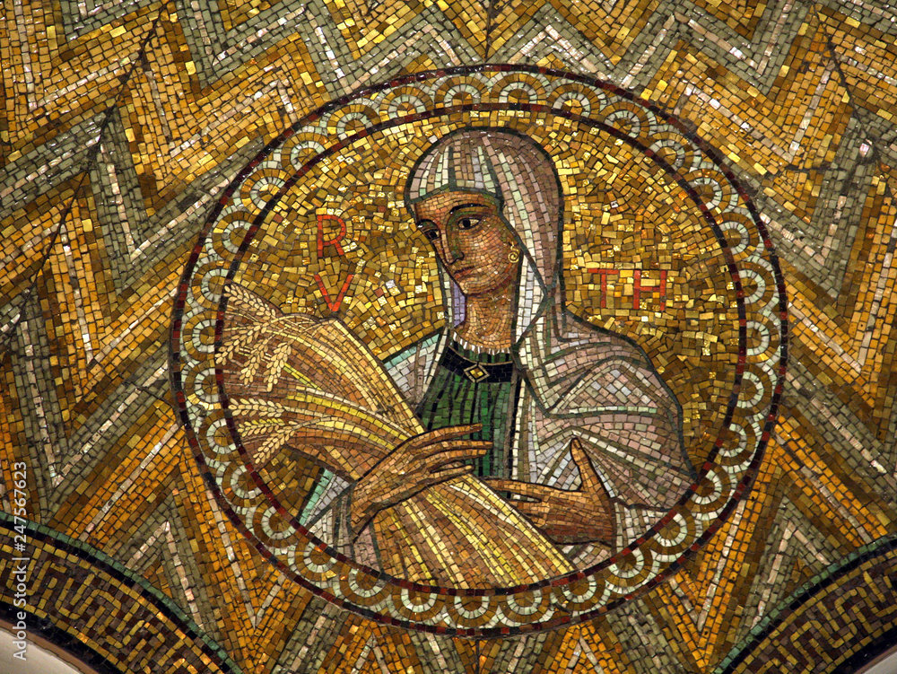 Ruth, mosaic, Jerusalem-The Church of Hagia Maria Zion-The Dormition Church