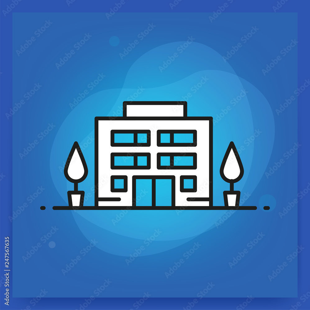 Obraz premium HOTEL LINE ICON