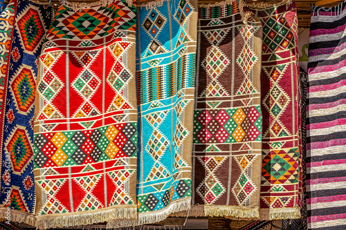 .incredibly beautiful and bright curtains with traditional Arabic patterns photo