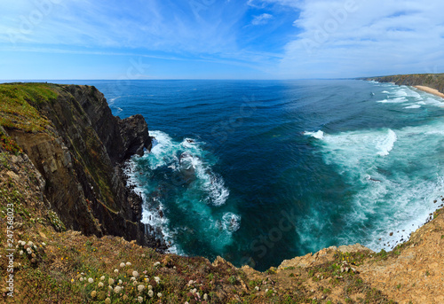 Atlantic ocean coast landscape (Algarve, Portugal).