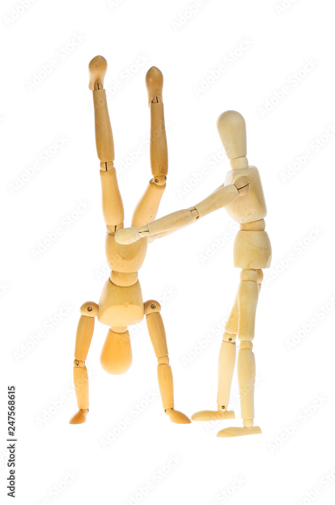 Artist's manikins doing gymnastics Artist's manikins doing gymnastics