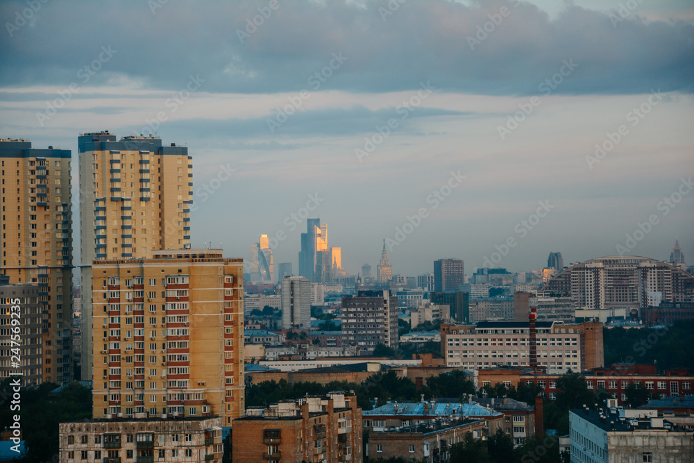 Moscow Skyline at Golden Hour