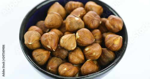 hazelnut on white background