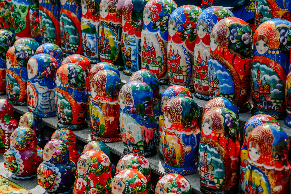 Matryoshka dolls on the Russian Market