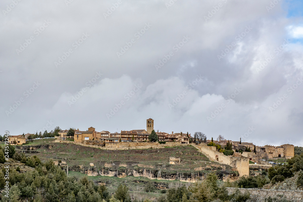 view of panoramic of the Pedraza Medieval Village , Spain