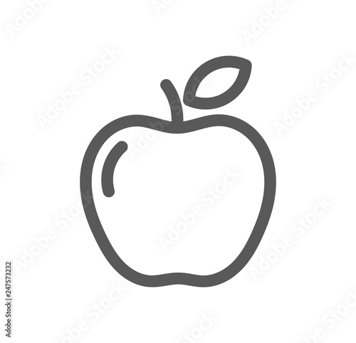 Print op canvas Apple line icon.