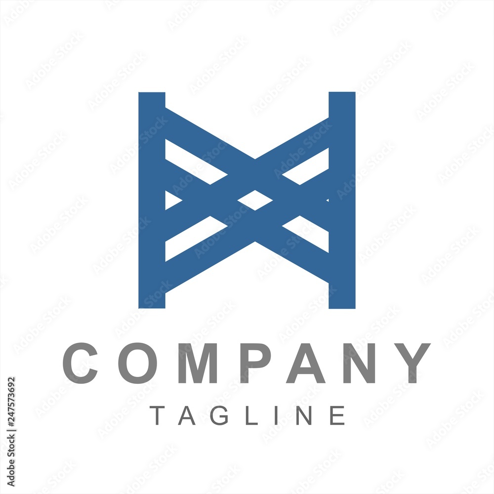 Obraz premium MX, HX initials geometric company logo