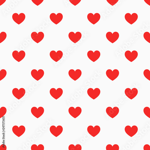 Red hearts seamless pattern.