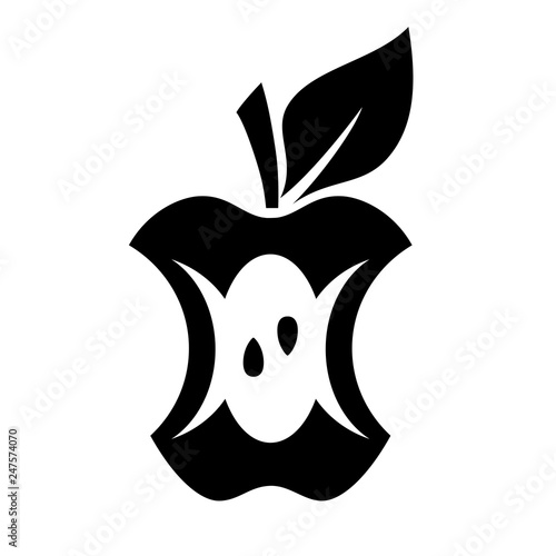 Apple core vector icon