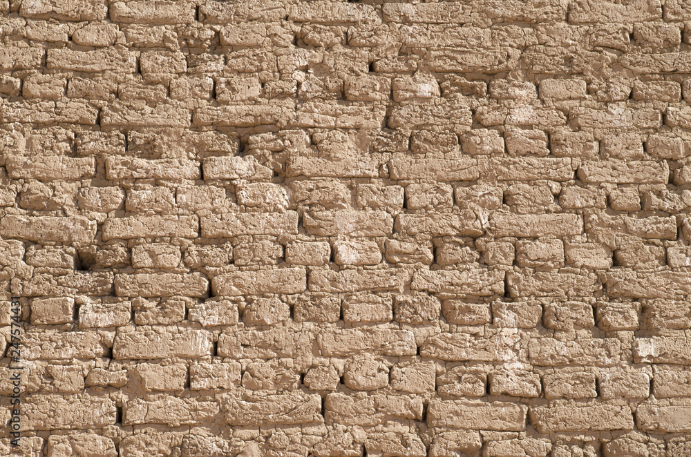Ancient adobe wall closeup Ancient adobe wall closeup