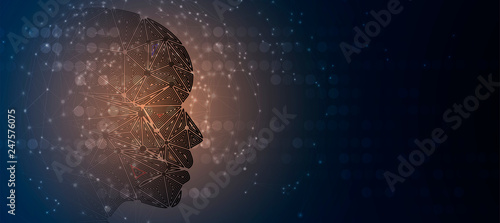 Conceptual technology illustration of artificial intelligence